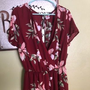 Charlotte Russe Surplus Floral Romper